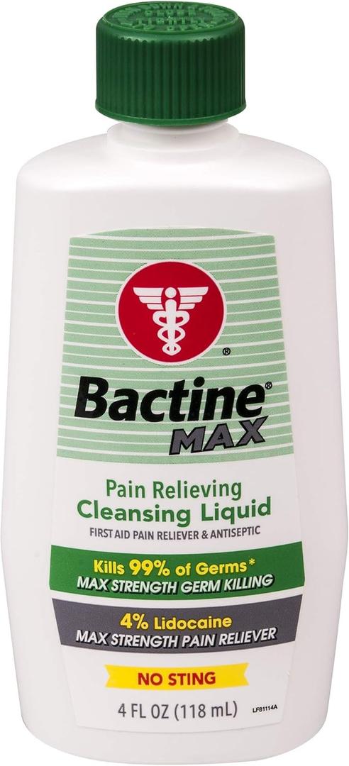 Bactine MAX 4 oz. Pain Relieving Cleansing Liquid (4 Fl Oz (Pack of 1))
