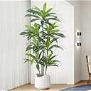 Zythrem 6ft Dracaena Artificial Plant Tall Faux Trees Indoor Realistic Floor Plant Artificial Trees for Home Decor Indoor Office Living Room Patio Greening Porch Décorations