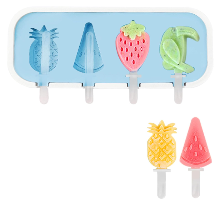 2 Pcs Silicone Popsicle Molds，Ice Pop Mold，Popsicles Molds for DIY Ice Cream Popsicles