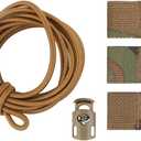 Tactical Flag Bungee Elastic Fastener Strap Shock Cord Retention Molle Webbing Loop Cord Lock Secure Plate Carrier Attachment