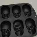 JETKONG 6 Cavity Skull Cake Pan and Silicone Skull Cakelet Mold