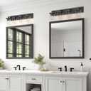 Bathroom Vanity Light, Square Design 4 Lights Morden Bathroom Lighting Fixtures Over Mirror, Black Bathroom Light Vanity Fixtures for Bathroom/Living Room/Bedroom