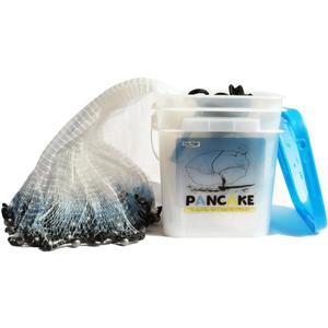 Pancake Cast Net, 8ft Radius, 1 1/ 4 in Mesh, 1.25lb Lead, for Bait Fish