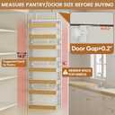 POKIPO 8 Tier Over The Door Pantry Organizer, 2 IN 1 Wall Mount or Hanging Spice Rack Seasoning Shelves with Adjustable Basket, Back of Door Organizer and Storage for Kitchen Cabinet and Room Closet