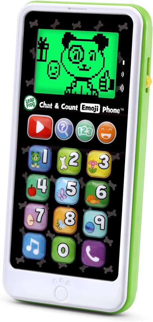 LeapFrog Chat and Count Emoji Phone, Green (2.8"W x 5.8"H x 1"D)