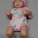 Realistic 10 Inch Sleeping Newborn Baby Doll - Reborn Alive Soft Silicone Vinyl Baby Girl with Close Eyes, Girl Doll Set for Ages 3+