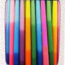 The Dreidel Company Dripless Deluxe Tapered Hanukkah Candles, Multicolored 3-Tone Pastel Decorations, 45 Menorah Candles for All 8 Nights of Chanukah 1-Hour Burn Time