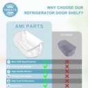 2 PACK Upgraded 240356402 Refrigerator Door Bin Replacement for Frigi.daire Refrigerator Door Shelf Parts LFSS2612TF0 LFSS2612TE0 FFSS2615TE0 Door Shelf Shelves By AMI PARTS (Length 15.38")
