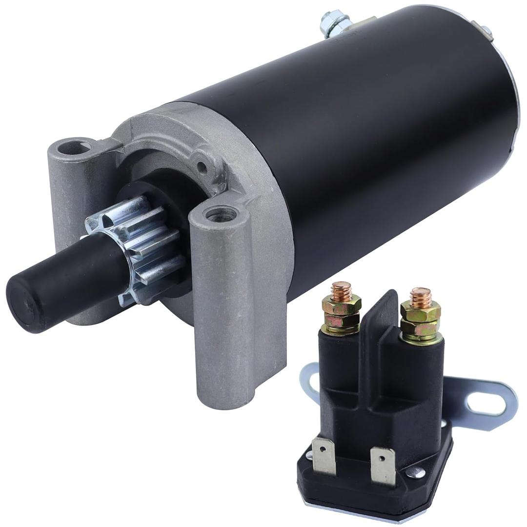 Starter with Relay for Cub Cadet i1046 i1050 LT1045 LT1046 05-06, LGT1050 LGTX1050 12-13, LTX1046 09-14, RZT 42 46 50 54 11-13 with Kohler Courage 7000 Series Engine, 32-098-01S 32-098-04S