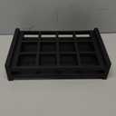Shot Glass Holder, 12 Storage Holes Party Server Vintage Black Wood Shot Glass Tray (Shot Glass Not Included)