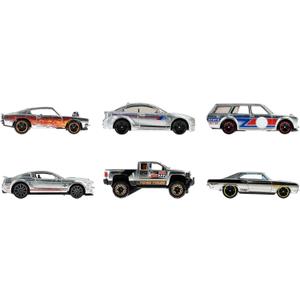 Hot Wheels Zamac Multipacks of 6 Toy Cars, 1:64 Scale, Authentic Decos, Popular Castings, Rolling Wheels, Gift for Kids 3 Years Old & Up & Collectors