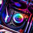 Cooler Master MasterLiquid ML240 Mirror ARGB Close-Loop AIO CPU Liquid Cooler, Mirror ARGB Pump, 240 Radiator, Dual SickleFlow 120mm, 3rd Gen Dual Chamber Pump for AMD Ryzen/Intel 1200, 1151