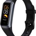Fitness Tracker with 24/7 Heart Rate Blood Oxygen Sleep Monitor,Activity Tracker with 1.1" AMOLED Touch Color Screen, Multiple Sport Modes Step Counter,IP68 Waterproof for Women Men (Black)