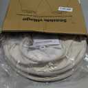 Bell Lamp Shades Set of 2, 6"Top x 13"Bottom x 10"High, Beige Shade Replacement for Table Lamps, Floor Lamps, Fabric Natural Linen Hand Crafted(Spider Fitter), Harp Holders Included, Assembly Required