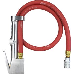 Milton 502 Heavy-Duty Analog Tire Inflator with Pressure Gauge, 3' Hose Kwik Grip Safety Inflator Gage, Made in USA (OSHA Compliant) 10-160 PSI