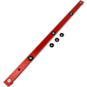 Aluminium Alloy Miter Bar Rail Runner Slider Table Saw Gauge Rod T-Slot Track Bar Rail Woodworking Tool for Jigs Fixtures Sleds Router Tables, 450mm, Red