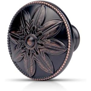 Xlroaafs 15 Pack Oil Rubbed Bronze Kitchen Cabinet Knobs,Solid Zinc Alloy, 1.4" Round Bronze Cabinet Handles for Cabinets and Drawers, Antique Bronze Drawer Pulls Dresser Knobs