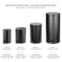 mDesign Pedal Bin Metal Waste Bin with Pedal, Lid and Plastic Bucket Insert for Bathroom, Kitchen, and Office 3 Litre Household Rubbish Bin with Ergonomic Design Black