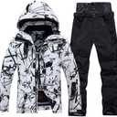SnowElve Mens Ski Only Jacket Waterproof Ski Outfits for Men Snowboarding Jacket Winter Warm Mens Snow, Size L