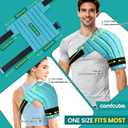Shoulder Ice Pack Wrap, 2 Hours Long Lasting Rotator Cuff Cold Therapy Flexible Shoulder Ice Pack for Injuries Reusable, FSA Eligible, Cold Pack for Tendinitis, Surgery, Swelling
