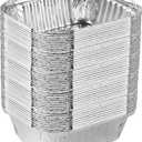 PLASTICPRO Disposable 1 LB Aluminum Takeout Tin Foil Baking Pans 5'' X 6'' X 2'' Inch Bakeware - Cookware Perfect for Baking Cakes,Brownies,Bread, Meatloaf, Lasagna, or Lunchbox, Pack of 50