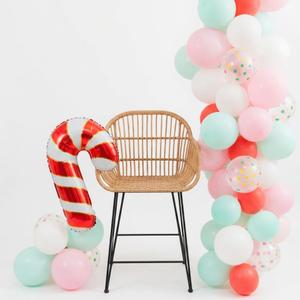 Pastel Candyland Balloon Garland Kit - Sweet One Birthday Party Decorations Girl, Two Sweet Birthday Decorations with 30" Candy Cane Foil, Mint and Pink Decorations, Candy Land Birthday Decorations
