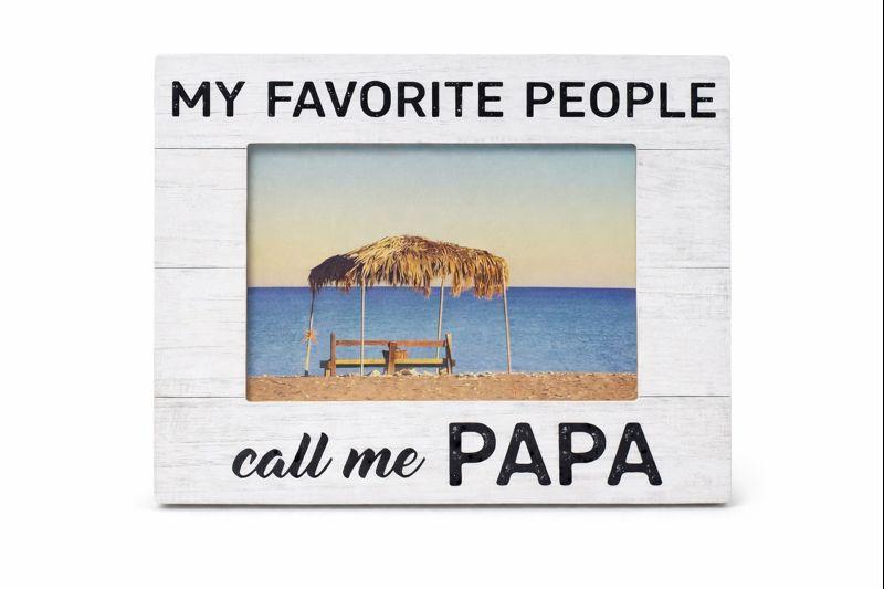 Papa  12.5x17.5cm Picture Frames, Gifts for Grandpa Pop Pop Grandfather Wood Photo Frame, Father’s Day Grandparent's Day Daddy Gifts from Son Daughter Picture Frame for Wall Tabletop Display 