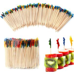 2800 pcs 2.5 Inch Frill Picks Toothpicks, PEOUWNES Toothpicks for Appetizers, Cocktail Party, Barbeque, Drink, Club Sandwiches, Frill Toothpicks, Decorative Sandwiches Picks