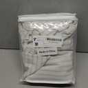 Farmhouse Shower Curtain Linen Beige Bow Woven Fabric Country Rustic Western, Pleated Beige Stripe 72" W x 72" L