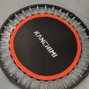 Kanchimi 40" Folding Mini Fitness Indoor Exercise Workout Rebounder Trampoline with Handle, Max Load 330lbs (Black)