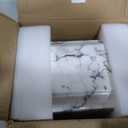 White Classic Cultured Marble Cremation Urn for Adult Ashes, Urn for Human Ashes, Adult Sized Memorial Urn for Ground Burial or Home Memorial