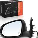A-Premium Driver Side Power Door Mirror - Compatible with Toyota Highlander 2014-2019 - Heated Manual Folding Black Outside Rear View Mirror with Signal Puddle Light and Blind Spot Detection
