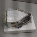 Bird Houses for Outside Rustic Cottage Birdhouse with Thatch Roof  Hand-Painted Resin Birdhouses for Outdoors for Bluebird Finches Cardinals Bird Nesting Garden, Patio, Yard (White)