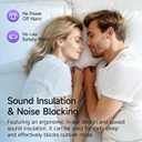 sunvito Sleep Earbuds for Side Sleepers, Mini Invisible Wireless Bluetooth 6.0 Micro Sleep Headphones, Hidden Earbuds with LED Screen for Small Ears Sleeping, Working, Exercise, Hiking(Purple)