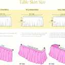 Mermaid Tulle Table Skirt Blue Pink Purple Striped Table Skirts for Rectangle Tables Frozen Baby Shower Mermaid Birthday Parties Decoration 6ft