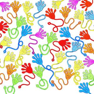 JOYIN 48Pcs Glitter Sticky Hands Party Favors, Party Favors Set for Kids, Holiday Traditions, Classroom Treasure Box Carnival Prizes Bulk Pinata Stuff Mini Toys, Goodie Bags