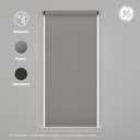 GE Smart Shades Motorized Roller Shade, Blackout Grey, 38-in, Black