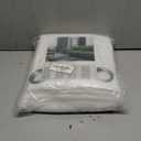 LAMIT White Linen Curtains for Living Room 78 inch Length, Thick Linen Textured Light Filtering Curtains Grommet Privacy Protected Window Drapes for Bedroom, Set of 2 Panels, 52 x 78 Inch