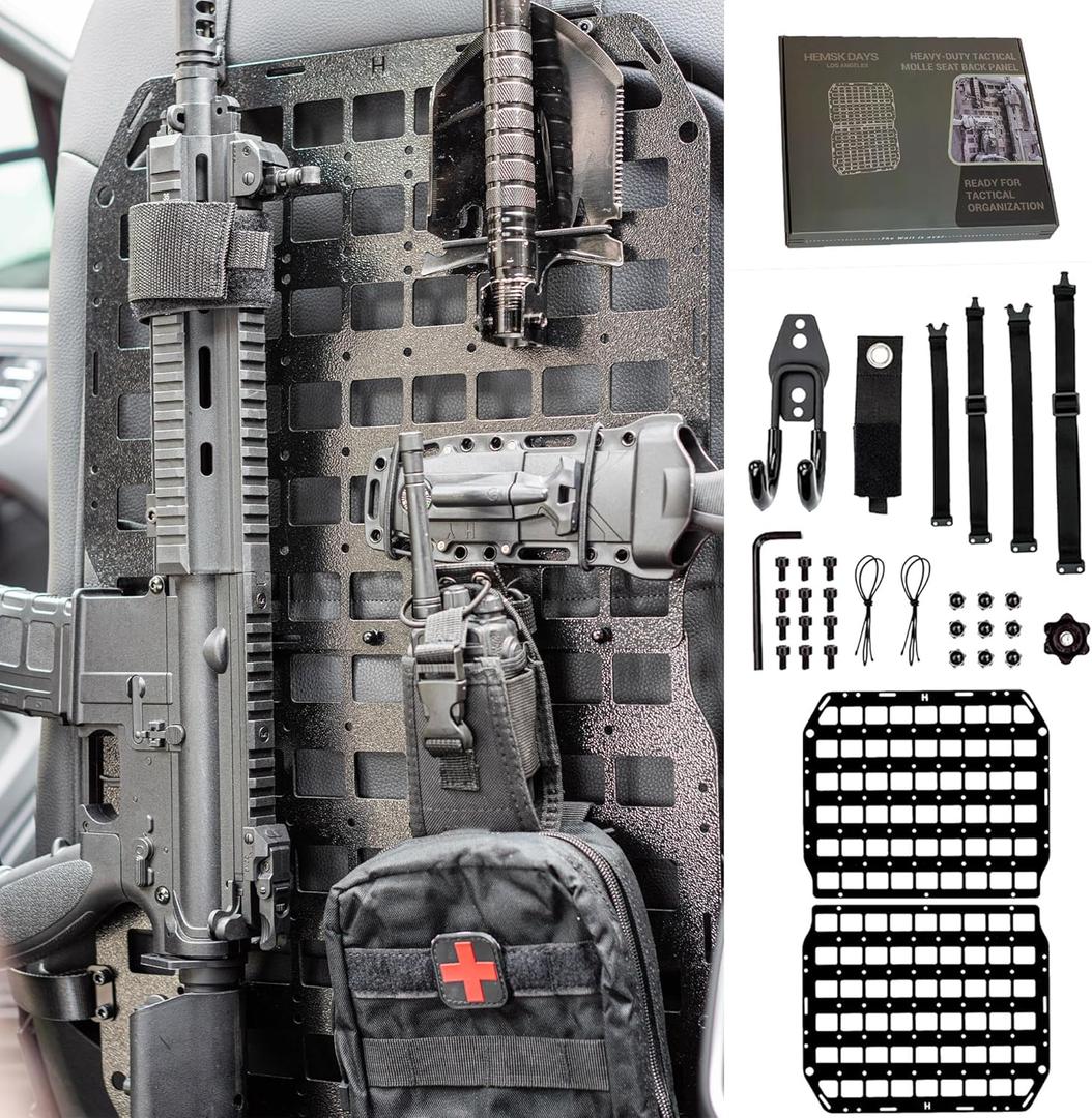 Rigid Molle Panels for Vehicles - Heavy-Duty Aluminium Alloy Organizer for Modular Storage & Display - Eco-Friendly & Versatile