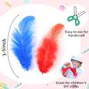 Soarer Colorful Craft Rooster Feathers - 300pcs 3-5inch Colored Feathers Bulk for DIY Crafts,Wedding Home Party Decorations,Dream Catcher Supplies(Rooster Colorful)