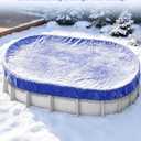 EchoVale Winter Pool Cover 15x30 ft Oval Above Ground, 3 Overlap Heavy Duty