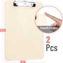 Mr. Pen- Plastic Clipboard, 12.5" x 9", 2 Pack, Clipboard Plastic, Low-Profile Metal Clip with Retractable Hanging Hole