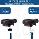 Everlasting Comfort Bike Seat Cushion (10"x8") - Universal Fit for Mountain, Stationary, Cruiser Bikes - Easy Assembly - Comfortable Memory Foam Bike Saddle - Bike Seats for Men - Bike Seats for Women