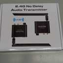 LiNKFOR 2.4Ghz Wireless Audio Transmitter Receiver, 50M/164Ft Long-Range Transmitter & Receiver with Low Latency,Volume Control,Ideal for TV/Subwoofers/Speakers,RCA(3.5mm) Out/Input