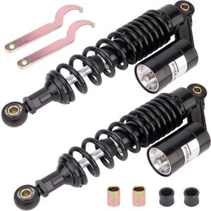 Motorcycle Rear Shock Absorber 320mm Universal Motorcycle Air Shocks Compatible with Yamaha ATV Go Kart Scooter Honda Kawasaki Suzuki Dirt Sport Bike 125cc 110cc (Black)