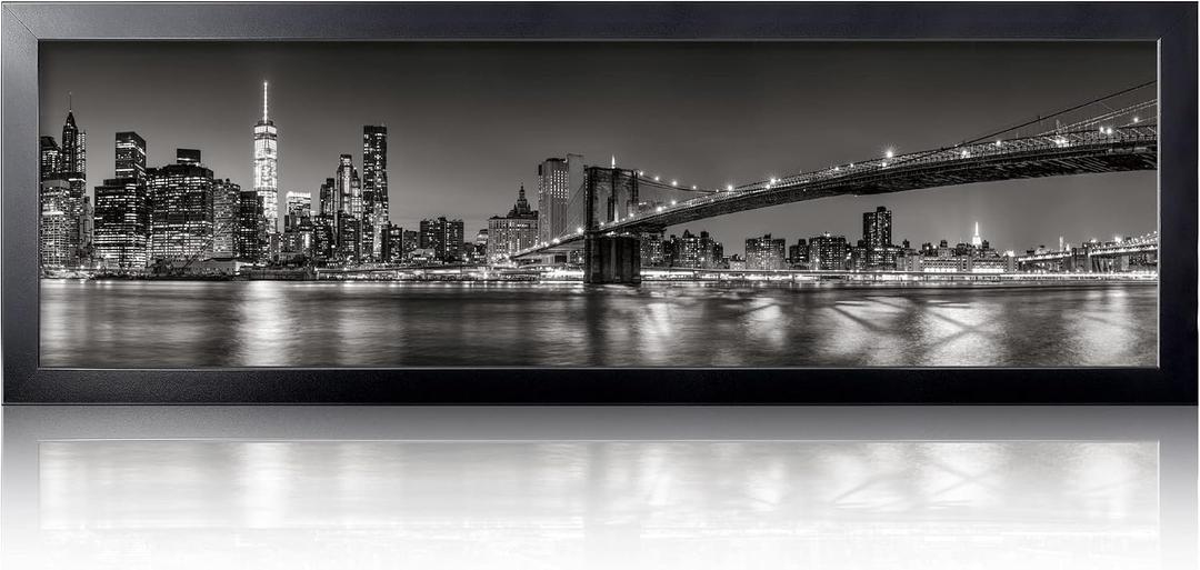 Annecy 13.5x40 Picture Frame Black1 Pack, Panoramic Picture Frame for Wall Decoration, Classic Black Minimalist Style Suitable for Decorating Houses, Offices, Hotels