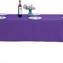 60x120 Inch Purple Rectangular Tablecloth 6 Feet Table Cloth in Polyester Fabric for Wedding/Banquet/Restaurant/Parties