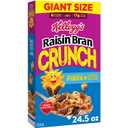 Kellogg's Raisin Bran Crunch Breakfast Cereal, Good Source of Fiber, Giant Size, 24.5 oz (EXP 08/01/27)