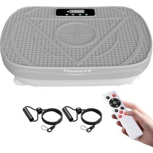 Homesy Vibration Plate Exercise Machine, Vibrating Plate for Lymphatic Drainage, Full Body Shaking Workout Fitness Platform Board, Sport Gym Equipments for Weight Loss Fat Burner