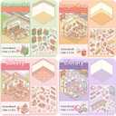 8 Sets DIY 3D House Stickers, 3D Sticker Scene Miniature Scene Stickers, Cute Cartoon Sticker for Adults Kids, Make Your Own Fun Room Book